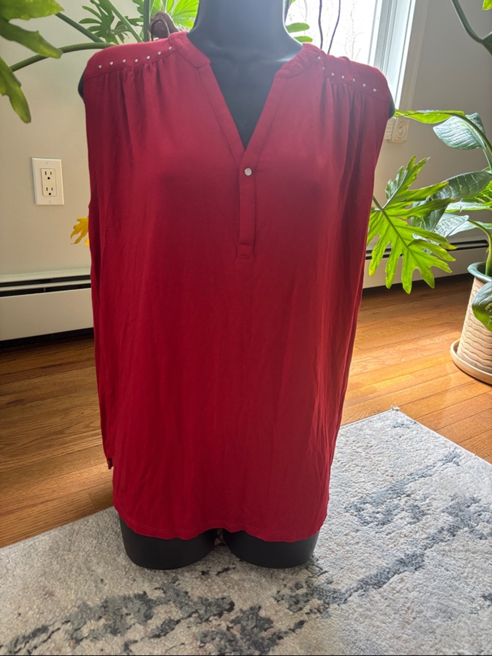 Lascana Women's Red sleeveless top size EUR 36/38  US size 4/6